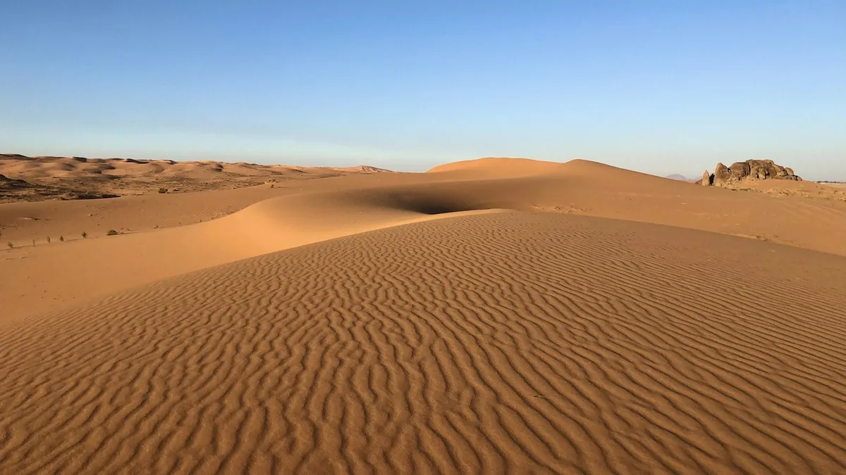 Wide sand dunes in the Hail region of Saudi Arabia